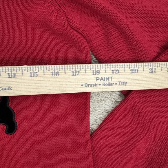 VTG Casual Corner Women's‎ Red Embroidered Scottie Dog Christmas Cardigan Size S - Picture 11 of 12